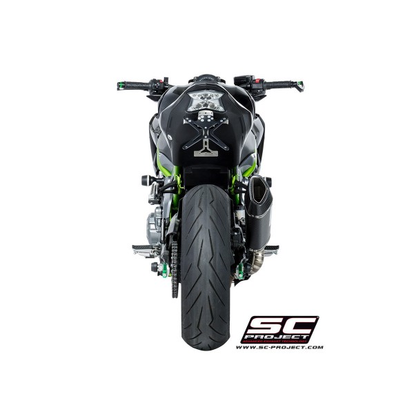 SC-PROJECT SC1-R MUFFLER CARBON FIBER WITH CARBON FIBER END CAP FOR KAWASAKI Z900 PART # K25-90C