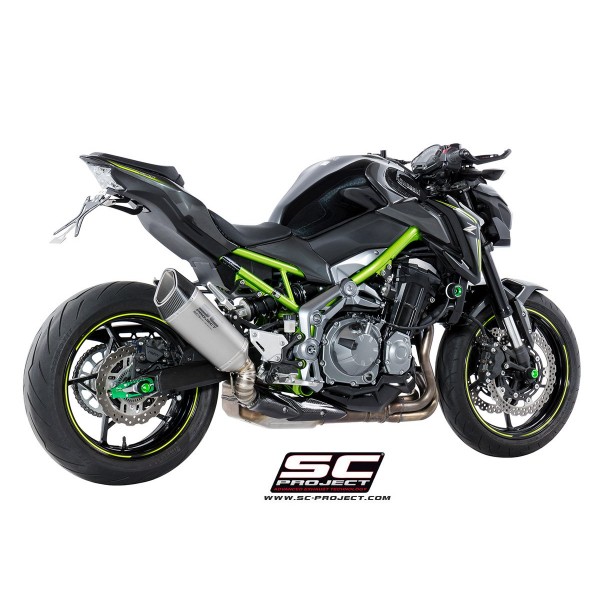 SC-PROJECT SC1-R MUFFLER TITANIUM WITH CARBON FIBER END CAP FOR KAWASAKI Z900 PART # K25-90T