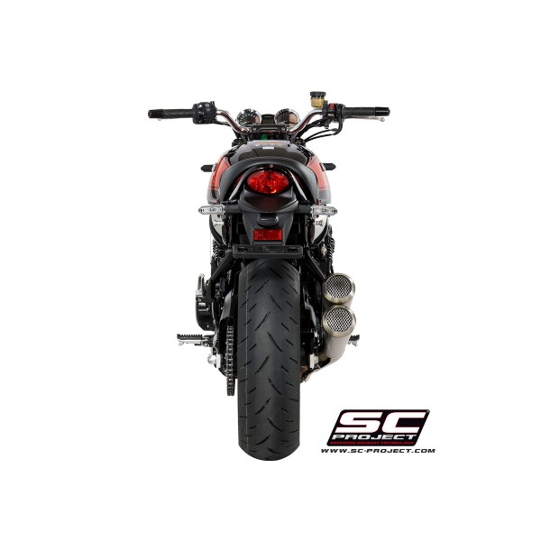 SC-PROJECT TWIN CONIC 70S MUFFLER STAINLESS STEEL FOR KAWASAKI Z900 RS PART # K29-D39A70S