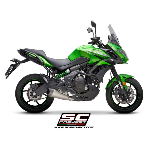 SC-PROJECT FULL EXHAUST SYSTEM 2-1 WITH SC1-R GT MUFFLER TITANIUM WITH CARBON FIBER END CAP FOR KAWASAKI VERSYS 650 PART # K32-C103T