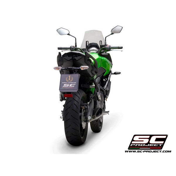 SC-PROJECT FULL EXHAUST SYSTEM 2-1 WITH SC1-R GT MUFFLER TITANIUM WITH CARBON FIBER END CAP FOR KAWASAKI VERSYS 650 PART # K32-C103T