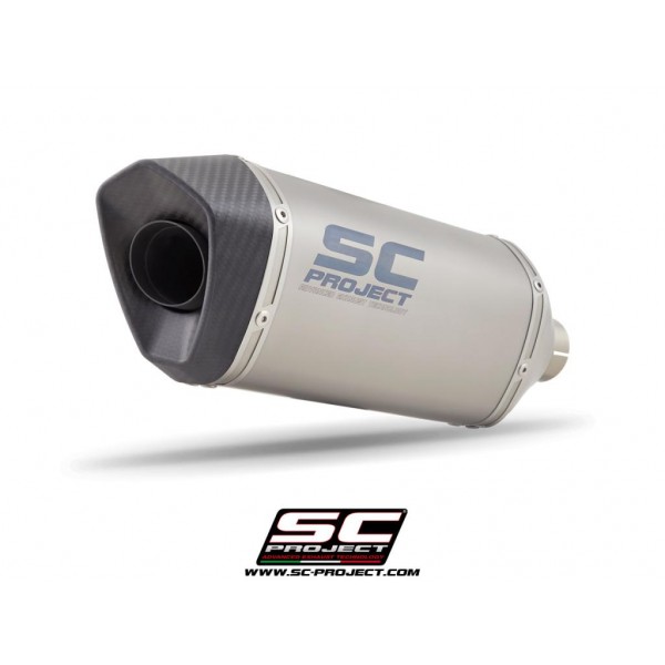 SC-PROJECT SC1-M MUFFLER TITANIUM WITH CARBON FIBER END CAP FOR KAWASAKI NINJA 400 2018-2020 PART # K31-116T