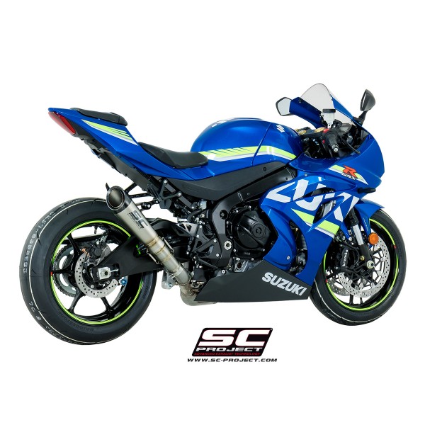 SC-PROJECT S1 MUFFLER TITANIUM WITH CARBON FIBER END CAP FOR SUZUKI GSX-R1000 2017-2020 PART # S16-T41T