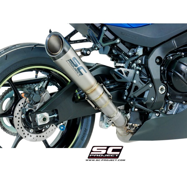 SC-PROJECT S1 MUFFLER TITANIUM WITH CARBON FIBER END CAP FOR SUZUKI GSX-R1000 2017-2020 PART # S16-T41T