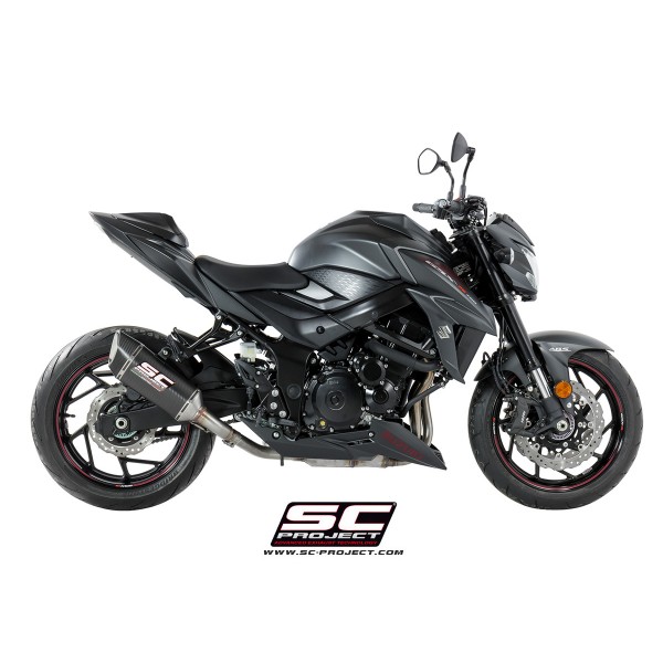 SC-PROJECT SC1-R MUFFLER CARBON WITH CARBON FIBER END CAP FOR SUZUKI GSX-S750 2017-2020 PART # S15-90C