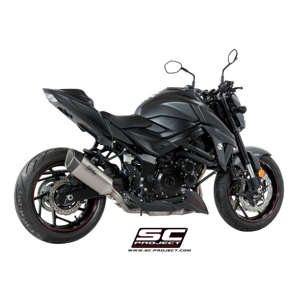 SC-PROJECT SC1-R MUFFLER TITANIUM WITH CARBON FIBER END CAP FOR SUZUKI GSX-S750 2017-2020 PART # S15-90T