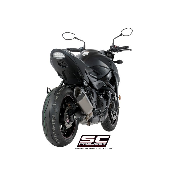 SC-PROJECT SC1-R MUFFLER TITANIUM WITH CARBON FIBER END CAP FOR SUZUKI GSX-S750 2017-2020 PART # S15-90T