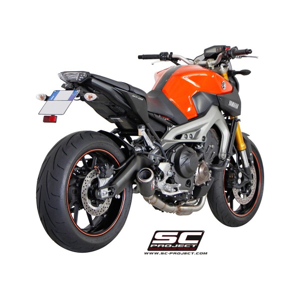 SC-PROJECT FULL EXHAUST SYSTEM 3-1 WITH CR-T SILENCER CARBON FIBER FOR YAMAHA MT-09 PART # Y19-C38C
