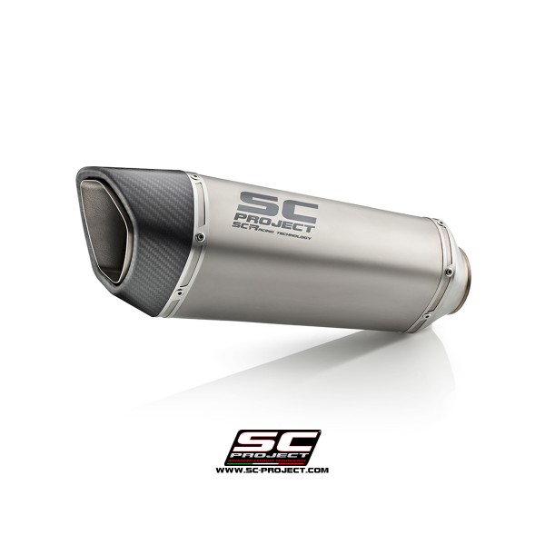 SC-PROJECT SC1-R MUFFLER TITANIUM WITH DE-CAT LINK PIPE FOR YAMAHA YZF-R1 PART # Y11-DET90T