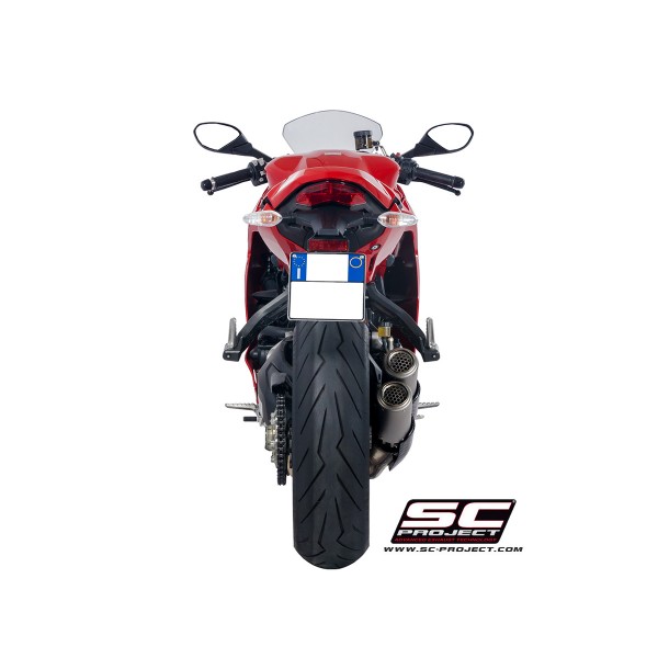 SC-PROJECT CR-T TWIN SILENCERS FOR DUCATI SUPERSPORT 2017-2018 PART # D21-D36T