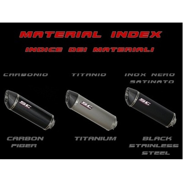 SC-PROJECT PAIR OF OVAL SILENCER TITANIUM WITH CARBON FIBER END CAP FOR TRIUMPH SPEED TRIPLE 2011-2015 PART # T05-25T