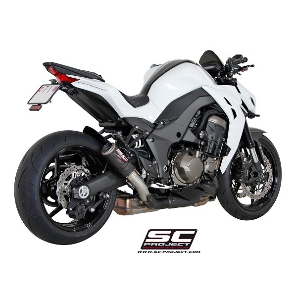 SC-PROJECT PAIR OF CR-T CARBON FIBER EXHAUST FOR KAWASAKI Z1000 2014-2016 PART # K19-38C