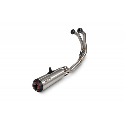 SCORPION RED POWER FULL SYSTEM BRUSHED STAINLESS EXHAUST FOR KAWASAKI Z 650 2020-2025 PART # PKA144SYSSEO