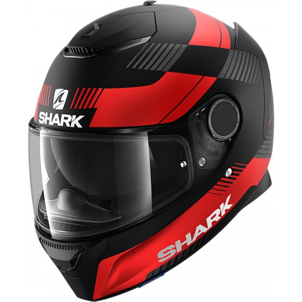 Shark Spartan Strad Mat Black Red Anthracite Helmet