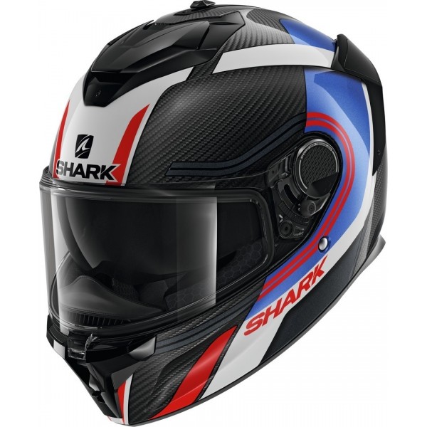 Shark Spartan GT Carbon Tracker Carbon Blue Red Helmet
