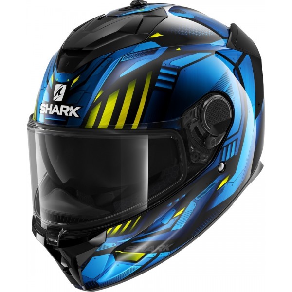 Shark Spartan GT Replikan Black Chrom Blue Helmet