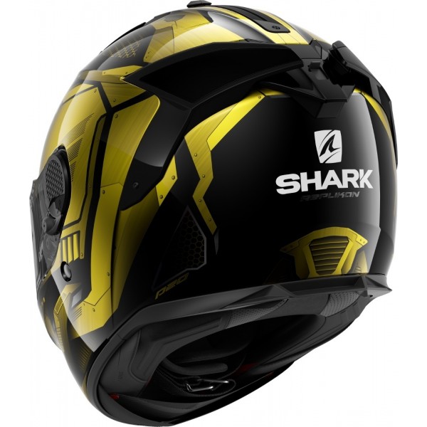 Shark Spartan GT Replikan Black Chrom Gold Helmet