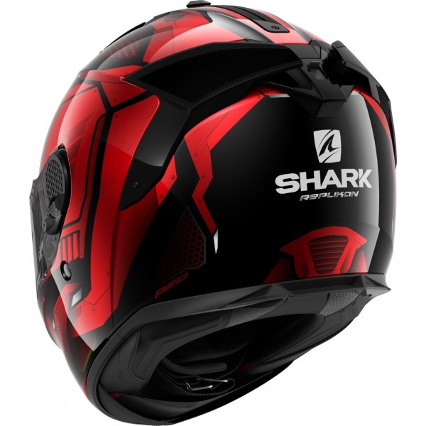 Shark Spartan GT Replikan Black Chrom Red Helmet