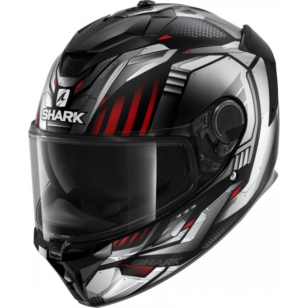 Shark Spartan GT Replikan Black Chrom Silver Helmet