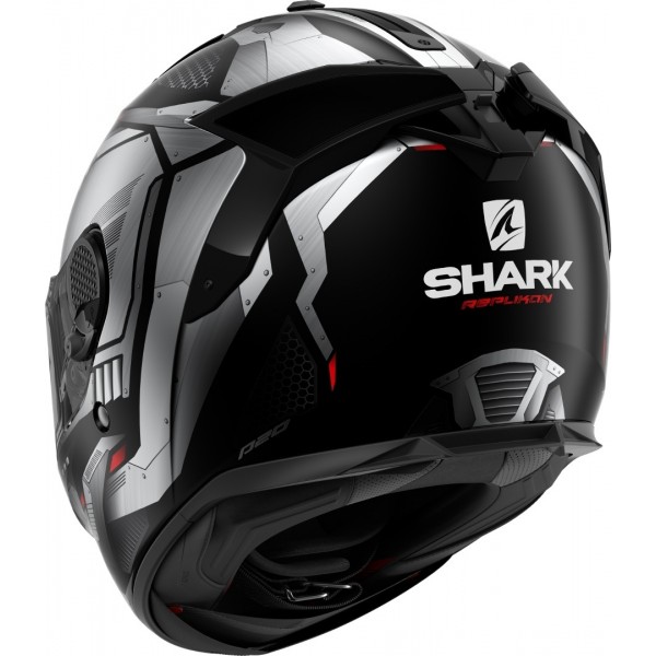 Shark Spartan GT Replikan Black Chrom Silver Helmet