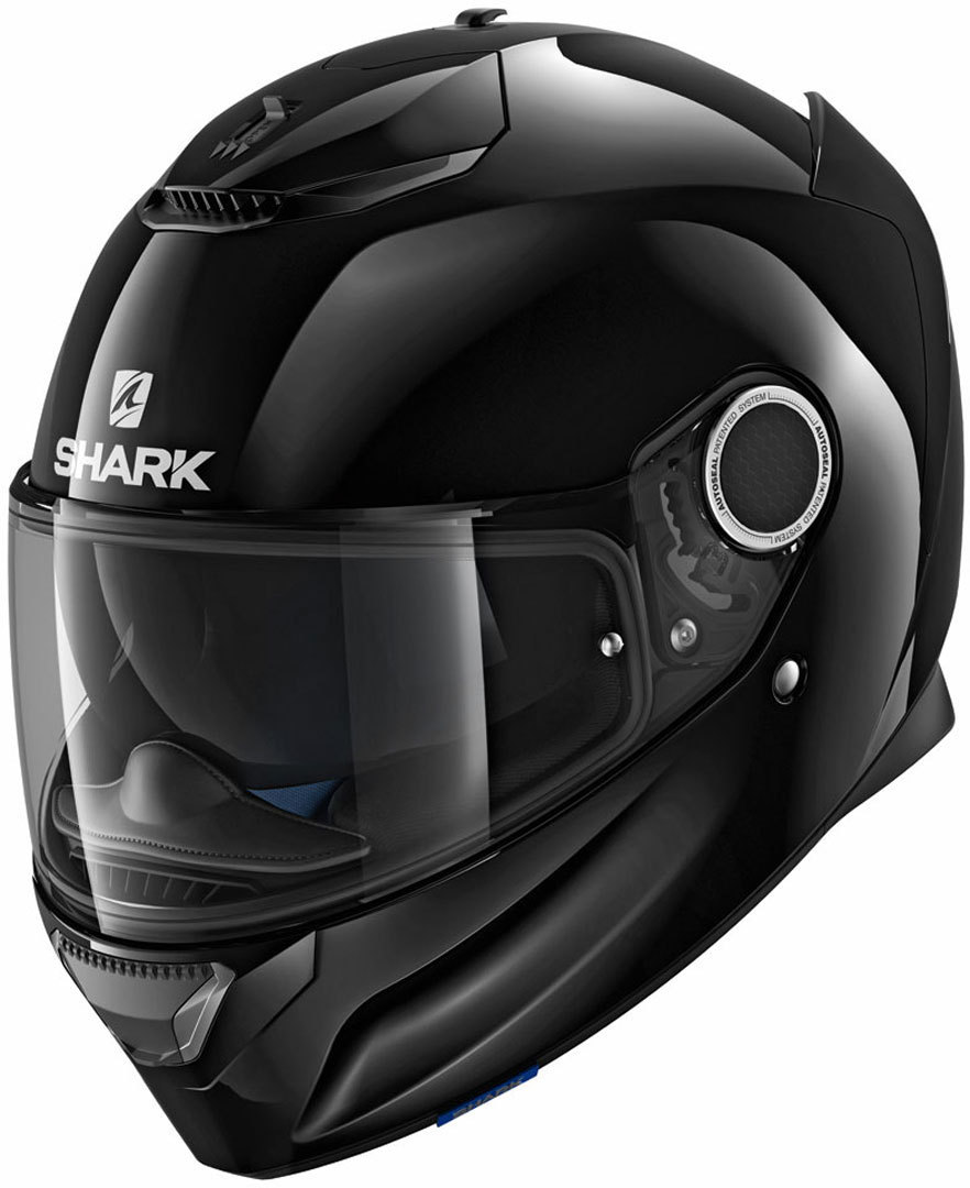 Shark Spartan Blank Black Helmet
