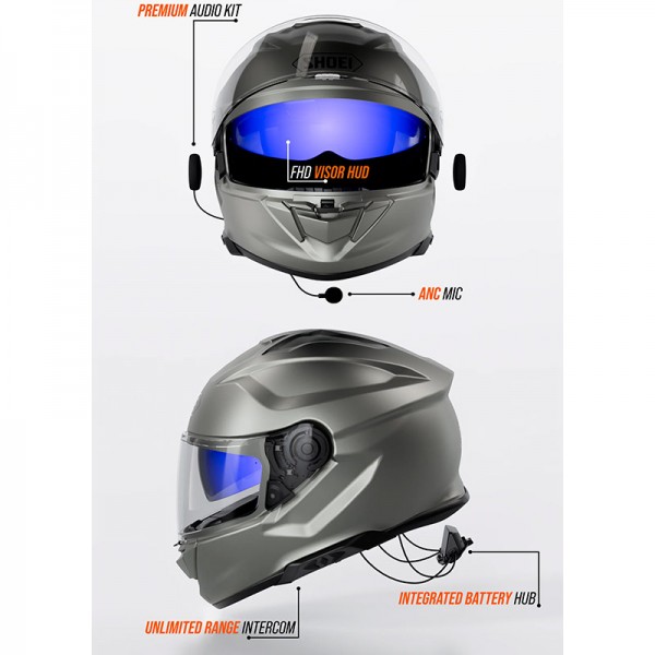 SHOEI HUD X GT AIR 3 SMART HELMET SHOEI HUD X GT AIR 3 SMART HELMET