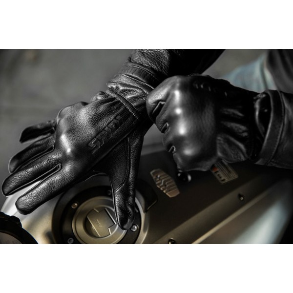Spidi Thunderbird Leather Black Gloves