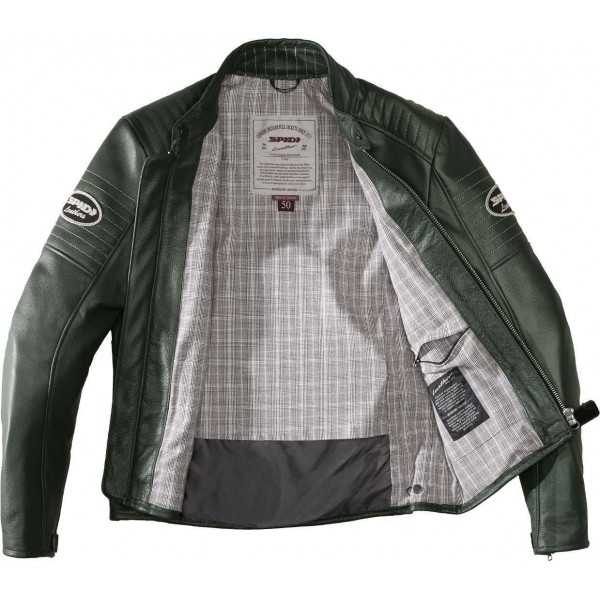Spidi Clubber Leather Green Ice Jacket
