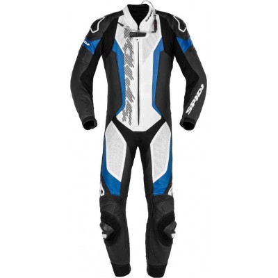 Spidi Laser Pro Perforated Leather Black Blue Suit