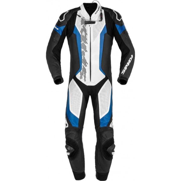 Spidi Laser Pro Perforated Leather Black Blue Suit