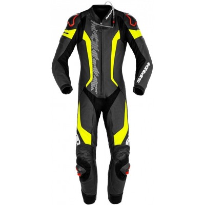 Spidi Laser Pro Perforated Leather Black Fluo Yellow Suit
