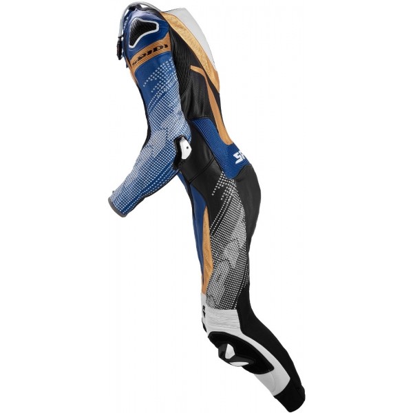 Spidi Supersonic Perforated Pro Leather Blue Gold Suit