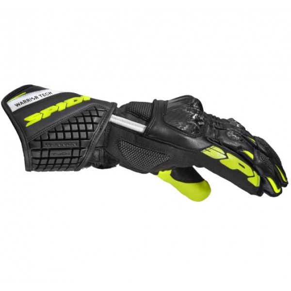 Spidi Carbo 5 Leather Black Fluo Yellow Gloves