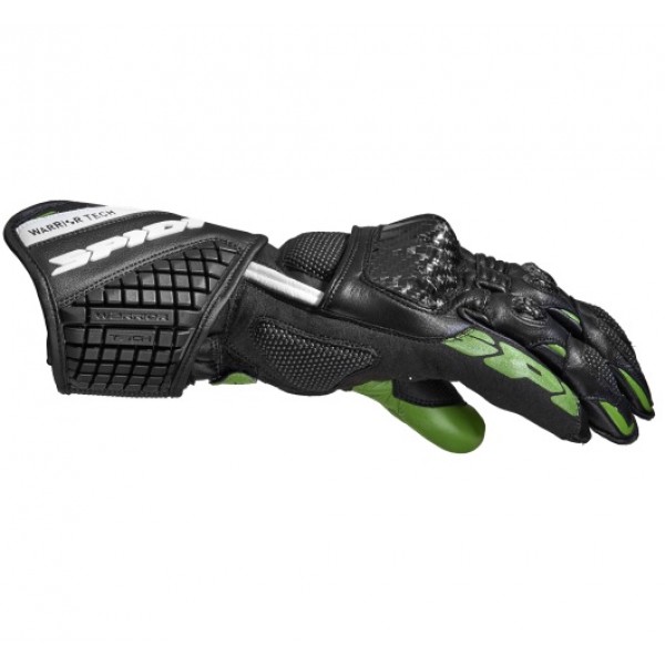 Spidi Carbo 5 Leather Black Green Gloves