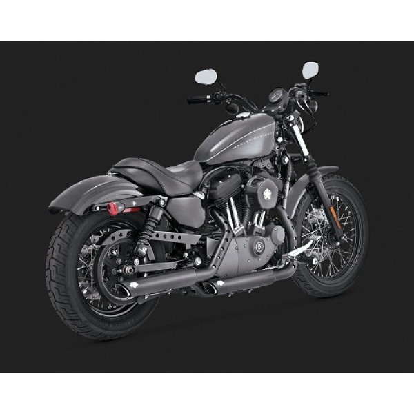 Vance & Hines Twin Slash 3? Slip-ons Black Exhaust For Harley Davidson Sportster 2010 Part #46839