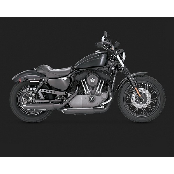 Vance & Hines Twin Slash 3? Slip-ons Black Exhaust For Harley Davidson Sportster 2010 Part #46839