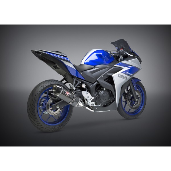 Yoshimura Yamaha YZF-R3 Race R-77 FS SS-CF-CF Exhaust 2015-2021 Part # 133200J220