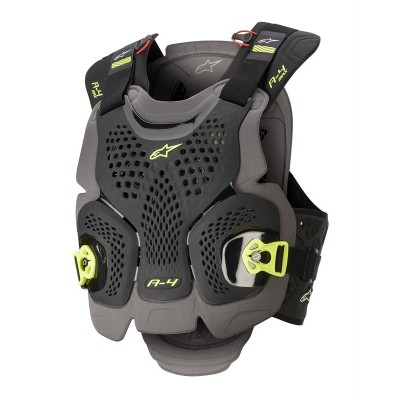 ALPINESTARS A-4 MAX BLACK ANTHRACITE YELLOW FLUO CHEST PROTECTOR