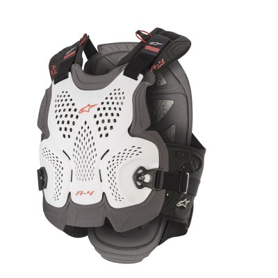 ALPINESTARS A-4 MAX WHITE ANTHRACITE RED CHEST PROTECTOR