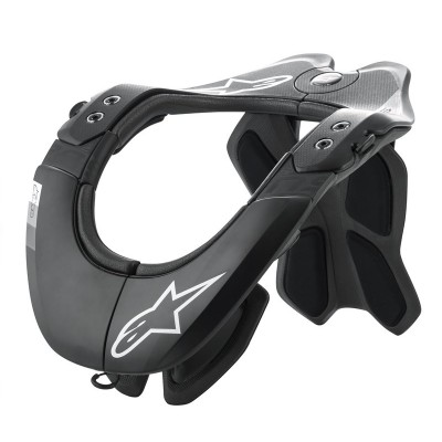 ALPINESTARS BNS TECH-2 BLACK COOL GRAY NECK PROTECTOR