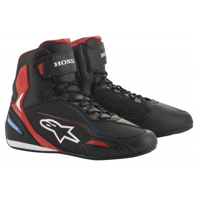 ALPINESTARS HONDA FASTER 3 BLACK RED BLUE BOOTS