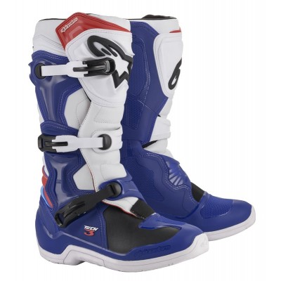 ALPINESTARS TECH 3 BLUE WHITE RED BOOTS