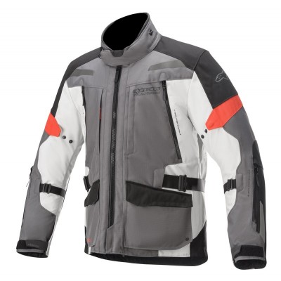ALPINESTARS VALPARAISO V3 DRYSTAR DARK GRAY LIGHT GRAY RED JACKET