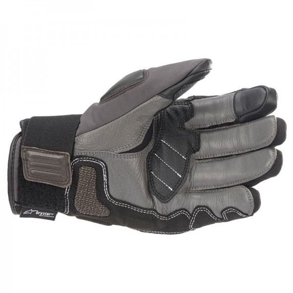 ALPINESTARS COROZAL V2 DRYSTAR BLACK BROWN DARK GRAY GLOVES