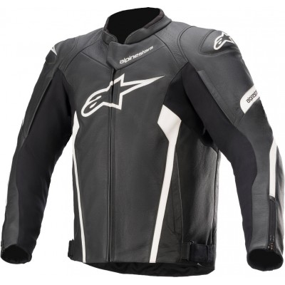 ALPINESTARS FASTER V2 LEATHER BLACK WHITE JACKET