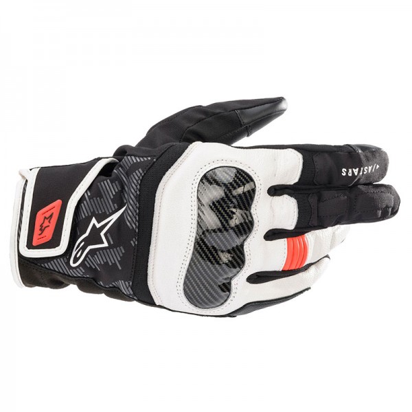 ALPINESTARS SMX Z DRYSTAR BLACK BLACK WHITE RED FLUO GLOVES