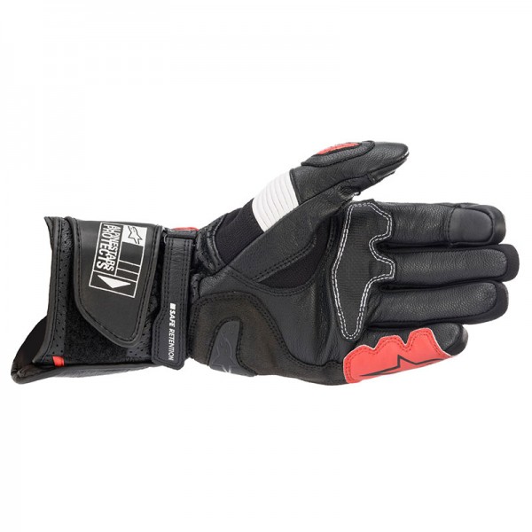 ALPINESTARS SP-2 V3 BLACK WHITE BRIGHT RED GLOVES