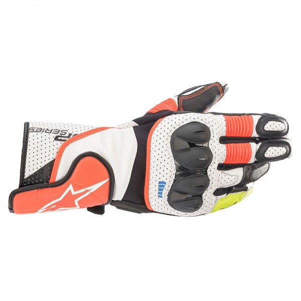 ALPINESTARS SP-2 V3 WHITE RED FLUO BLACK GLOVES