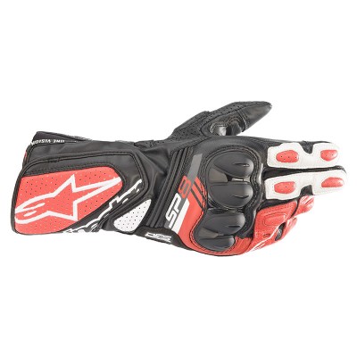 ALPINESTARS SP-8 V3 BLACK WHITE BRIGHT RED GLOVES