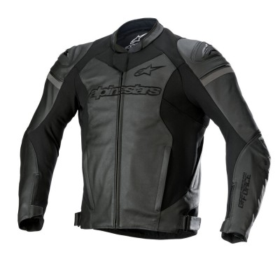 ALPINESTARS GP FORCE LEATHER ALL BLACK JACKETS
